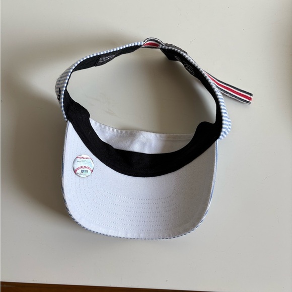 MLB Boston “B” Seersucker Striped Visor – ’47 Brand (OSFA) - Picture 3 of 5